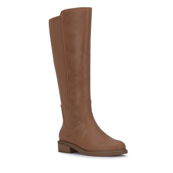 Lucky Brand Women's Quenbe Riding Boot Fashion, Latte, 8 - Picture 1 of 1